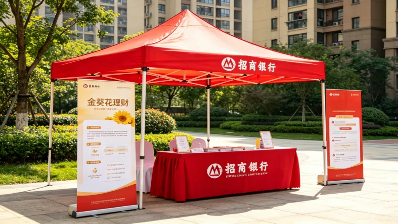 招商银行武汉分行定制高端商务伞与户外营销帐篷项目资料 项目图片1