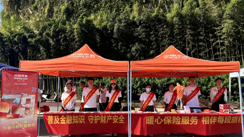 平安保险武汉分公司商务礼赠伞与户外服务帐篷定制案例项目图片