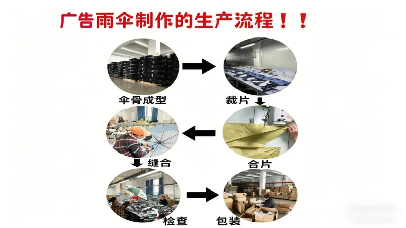 一把合格的广告伞要经过多少道工序？武汉微齐文生产车间实拍