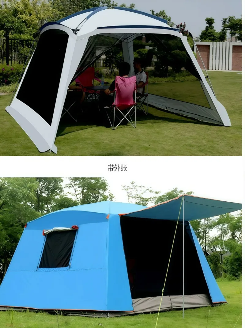 150D涂银牛津布 · 190T涤纶布 本款 6-10 人大空间户外天幕遮阳凉棚 - 详情图