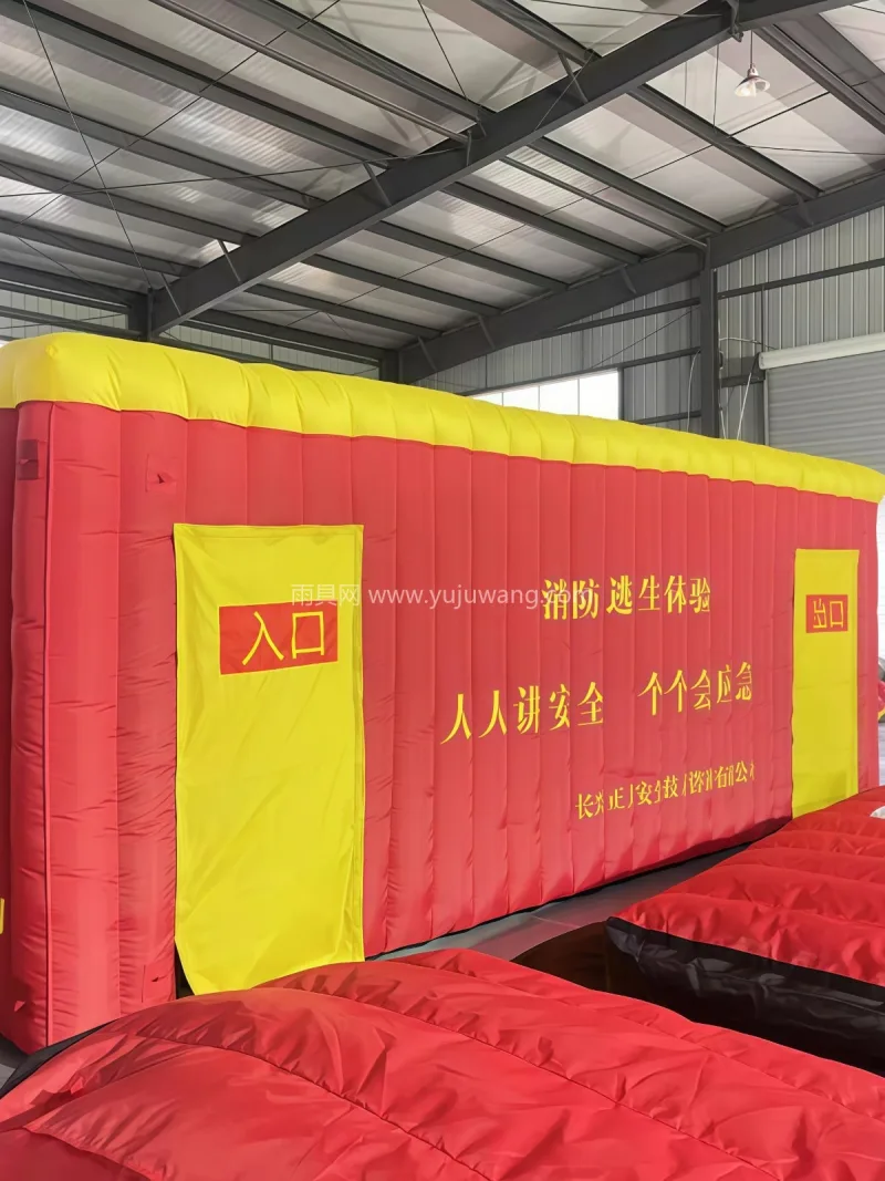 加厚牛津布 · 稳固可靠 武汉专业帐篷供应链供货充气消防演练通道帐 - 详情图