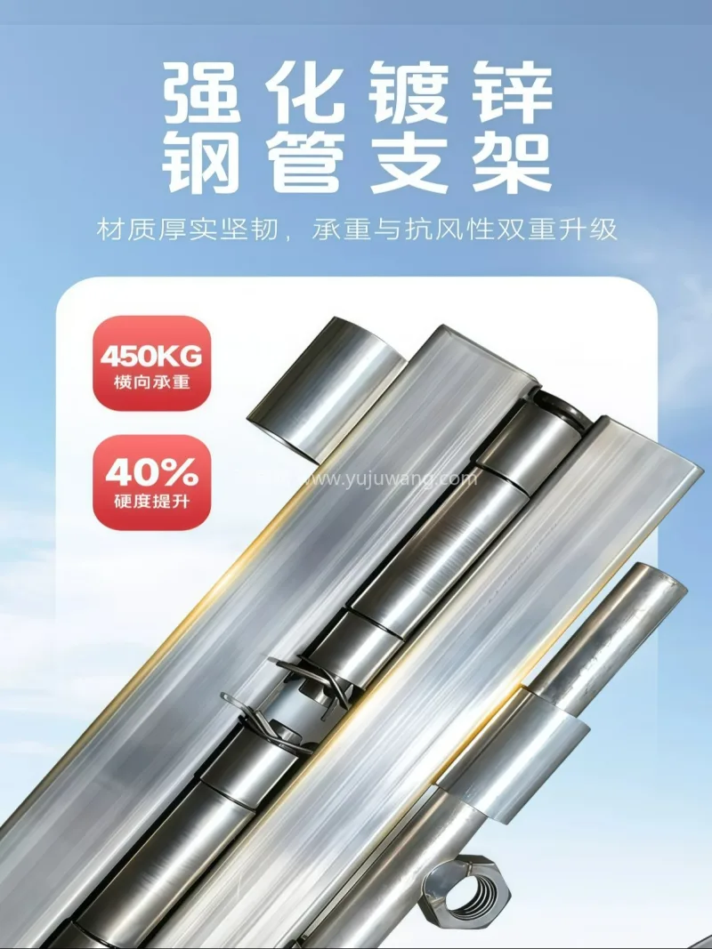 涂银篷布 · 双重缝线 · 加强镀锌钢管 本款流动酒席专用帐篷由武汉本土大型雨伞供 - 详情图