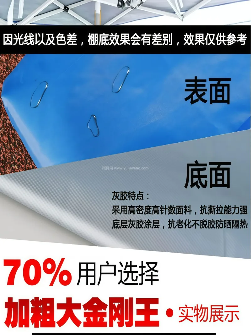 牛津布材质 · 钢支架 · 本款四脚伞帐篷由武汉本土大型雨伞供应服务 - 详情图