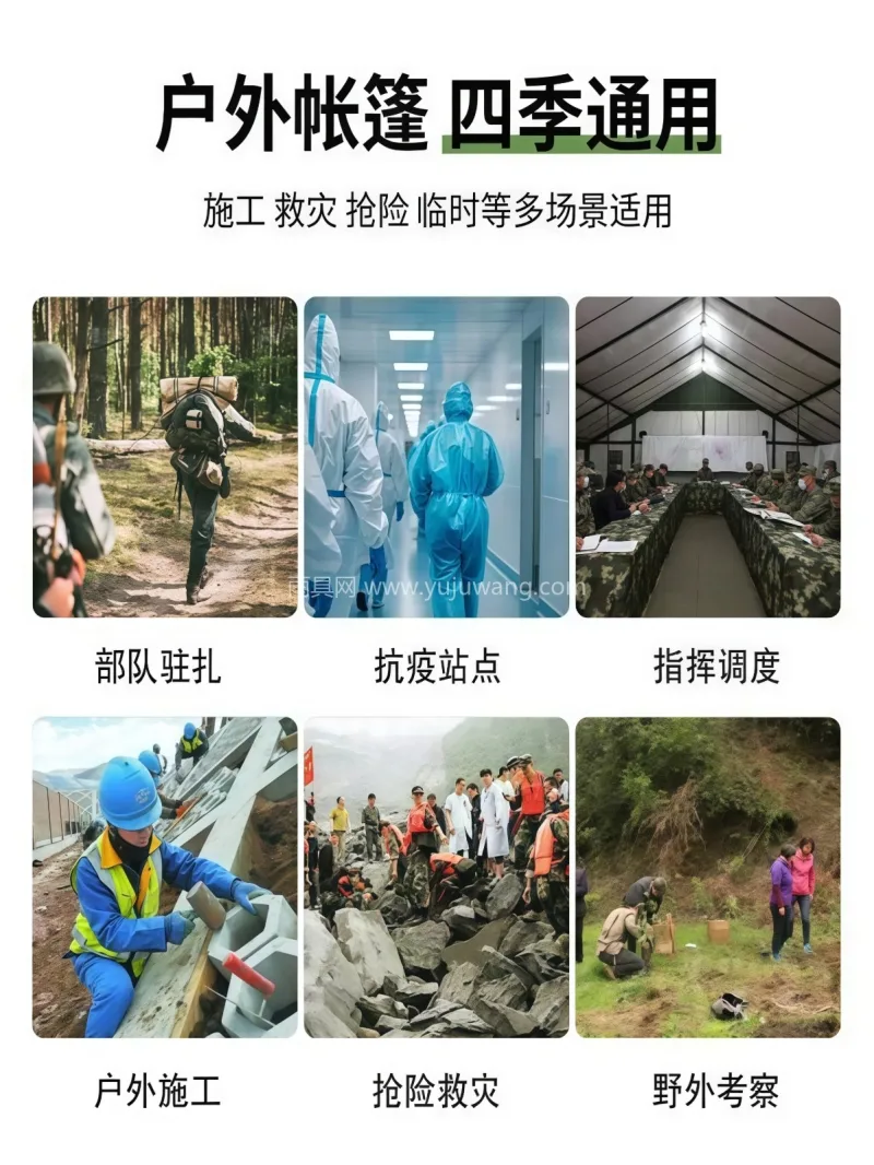 1000D刀刮布 · 镀锌圆管 武汉专业帐篷供应链供货户外施工工程工地加 - 详情图