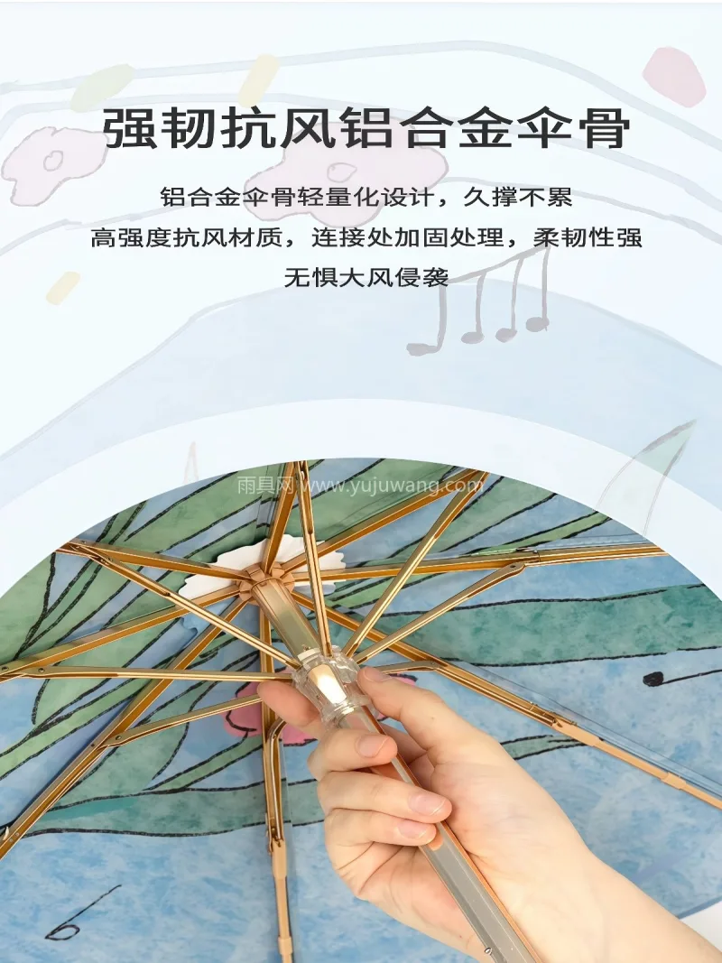 银胶图层 · 铝合金伞骨 · 聚酯纤维伞 武汉大型雨具源头供应链供货女款太阳伞，主 - 详情图
