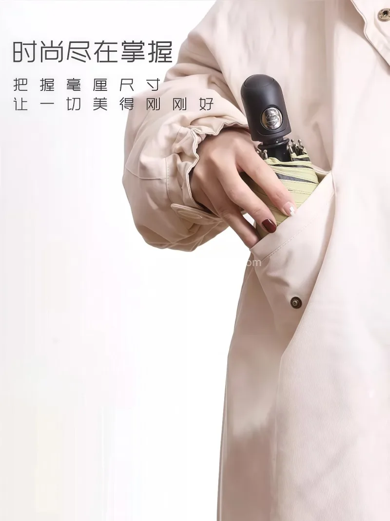 铝合金纤维伞骨 · 荷叶拒水 · 黑胶伞 武汉大型雨具源头供应链供货全自动五折雨伞 - 详情图