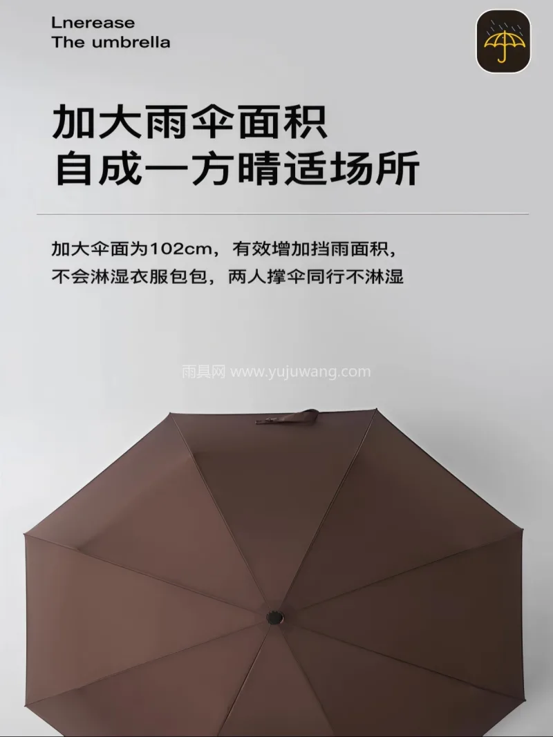 铝合金+碰击布 · 荷氏防水 本款英伦商务全自动折叠雨伞由武汉雨具供应 - 详情图