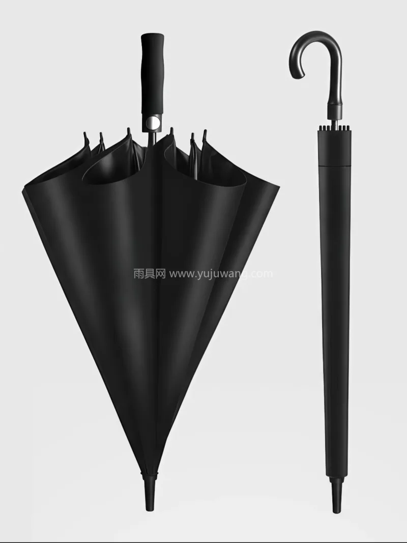 高稳定玻纤 · 耐用持久 本款长柄定制雨伞由武汉雨具供应链服务专业 - 详情图
