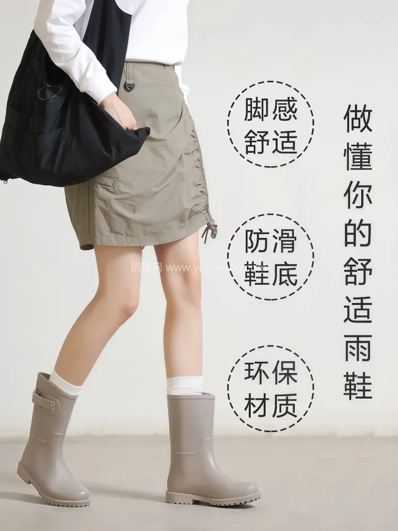 PVC材质 · 舒适内里布 · 一体成型 武汉大型雨具源头供应链供货新型女款雨鞋， - 详情图