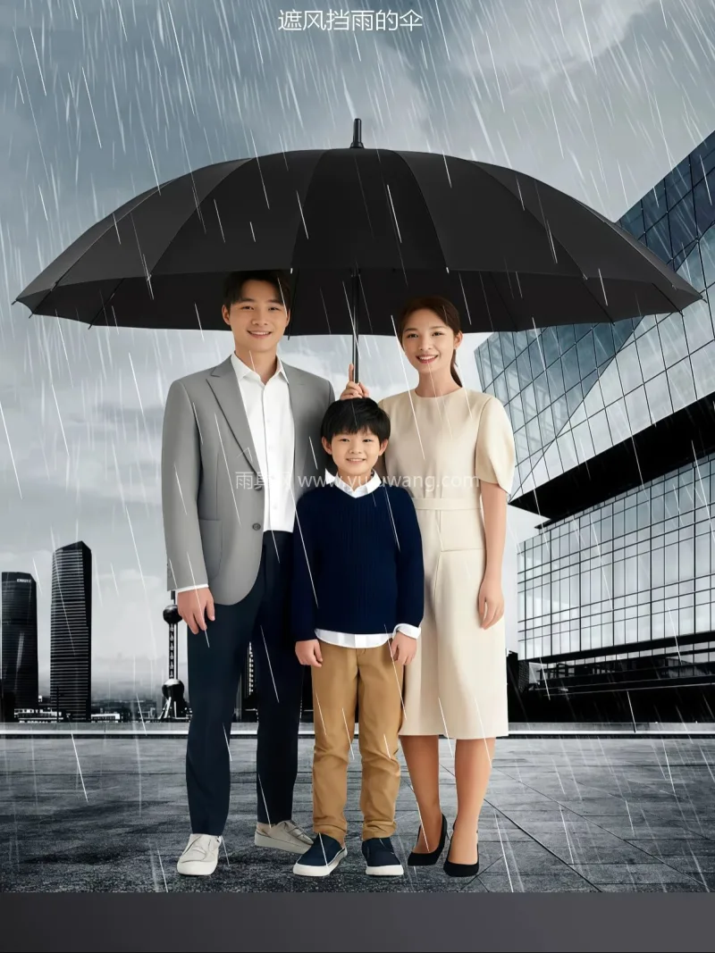 碰击布+纳米超疏 · 荷氏防水 本款长柄直杆雨伞由武汉雨具供应链服务源头 - 详情图