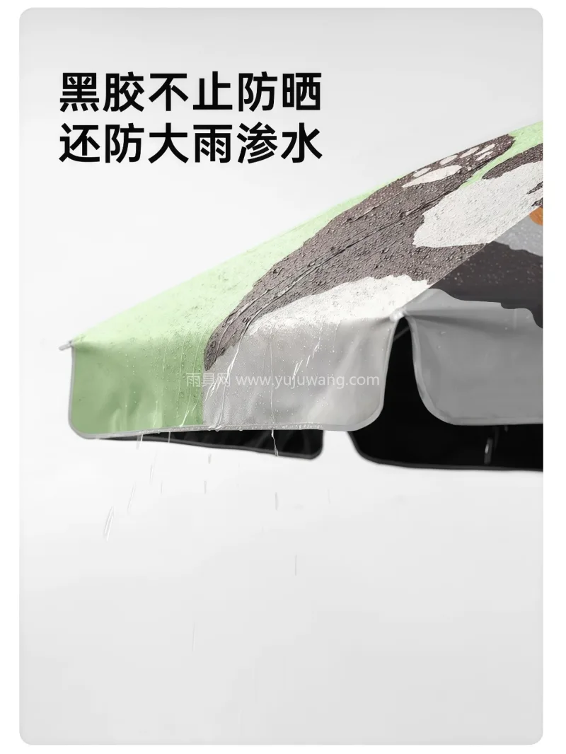 加厚涤纶牛津布 · 加厚铁质中柱伞杆 · 武汉大型雨具供应链服务商直供熊猫图案摆摊 - 详情图