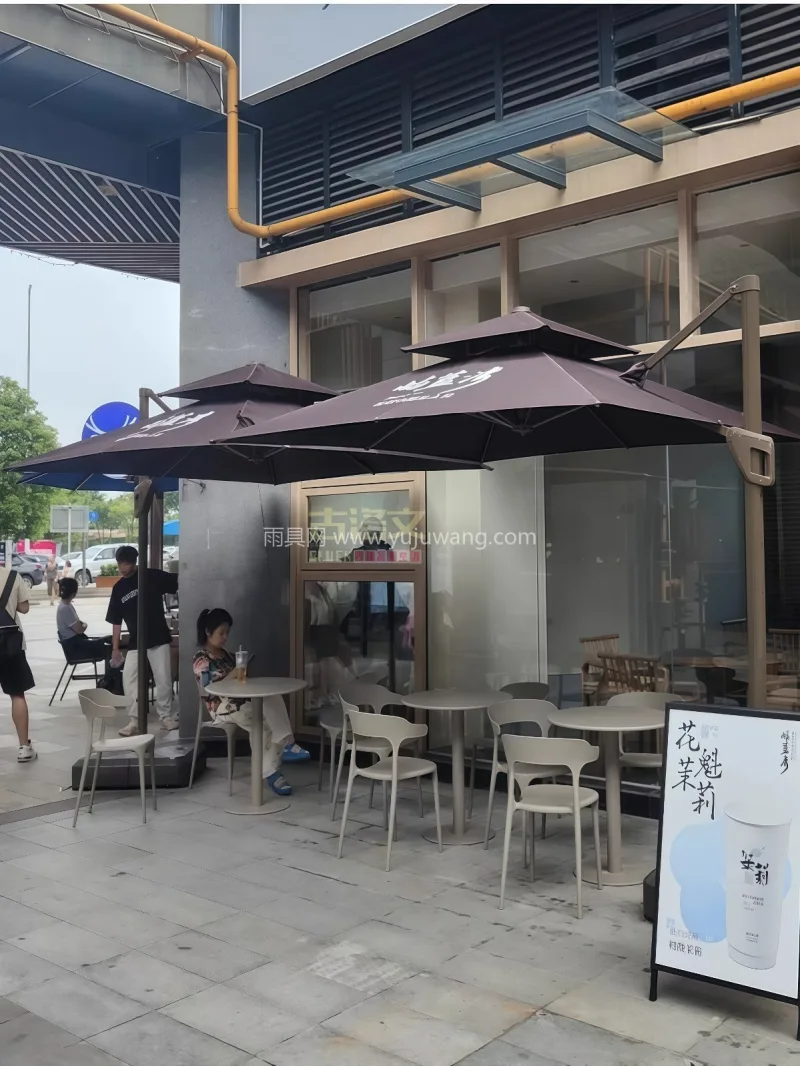 8骨高强度铝合金伞骨 · 加粗铝合金伞杆 武汉雨具供应链服务商生产咖啡厅奶茶店商用 - 详情图