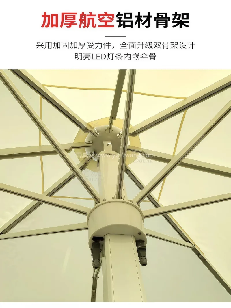 加厚高强度铝合金材质伞杆伞骨 · 伞杆为 武汉雨具制造厂家深耕户外遮阳领域，主打五 - 详情图