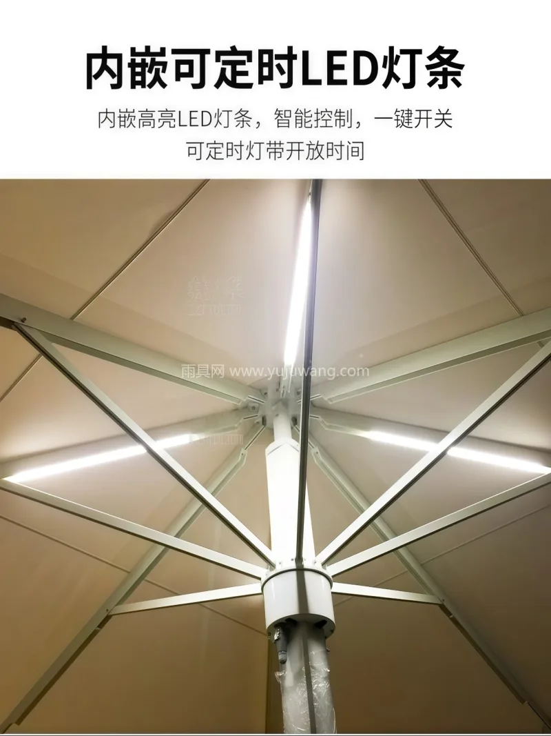 加厚高强度铝合金材质伞杆伞骨 · 伞杆为 武汉雨具制造厂家深耕户外遮阳领域，主打五 - 详情图