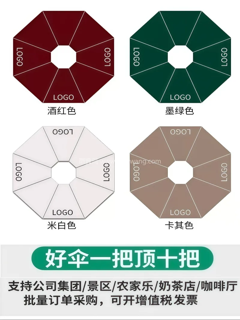 支持360°旋转转向 · 中柱手摇/推杆 武汉伞厂专业生产的2.7 米可摇头带转向 - 详情图