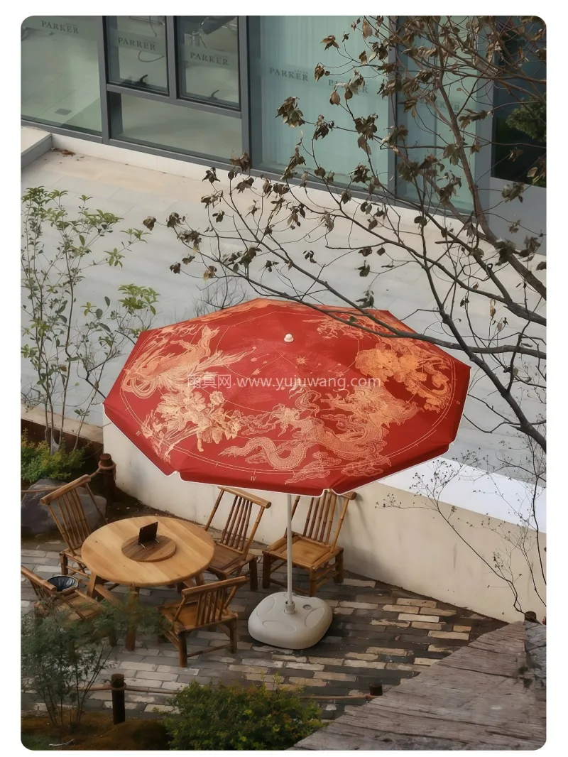 伞面高密度涤纶面料 · 金属材质伞杆伞骨 武汉雨具制造厂家，专注各类户外遮阳伞、广 - 详情图