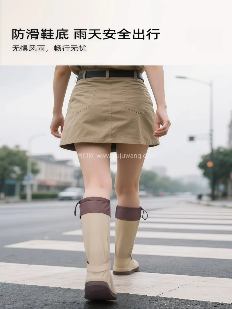 PVC材质 · 波浪纹防滑纹路 · 一体 武汉大型雨具供应链供货 2026 新款女 - 详情图