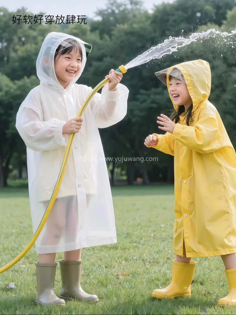 EVA材质 · 高密防水 武汉专业雨具生产供应链供货儿童雨衣，专为 - 详情图