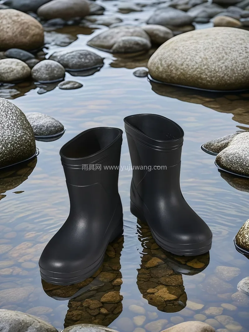EVA一体浇筑 · 锁滑仿生科技底 武汉大型雨具供应链供货男款高筒劳保雨靴， - 详情图