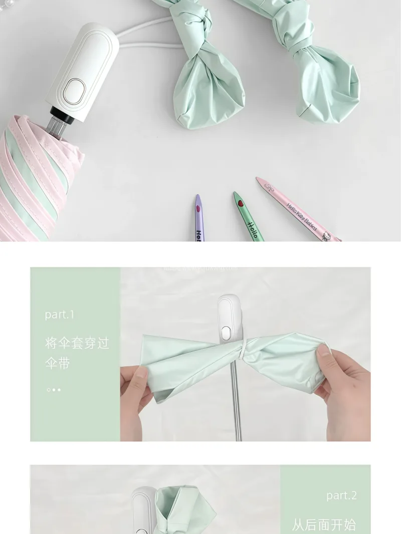 银色钢骨，防风性强 · 加厚彩胶防晒涂 本品为脆皮女生专属全自动彩胶防晒太阳伞， - 详情图