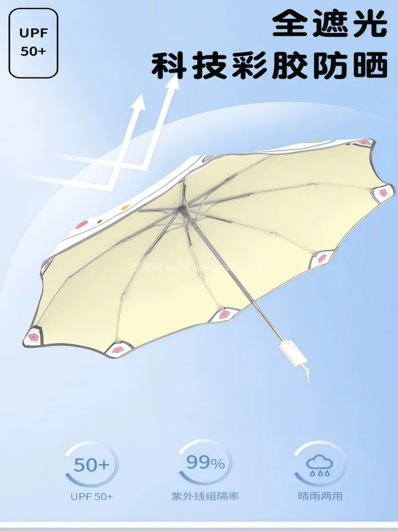 内层为彩胶全遮光防晒涂层 · 8 骨加固 武汉专业大型雨具生产供应链供货安全圆角晴 - 详情图