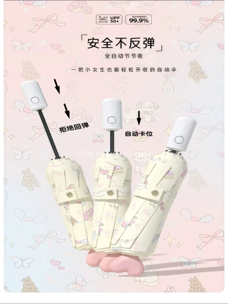 黑胶防晒 · 复合涂层 · 防紫外线 · 武汉源头雨伞供应链服务直供 2026 新 - 详情图