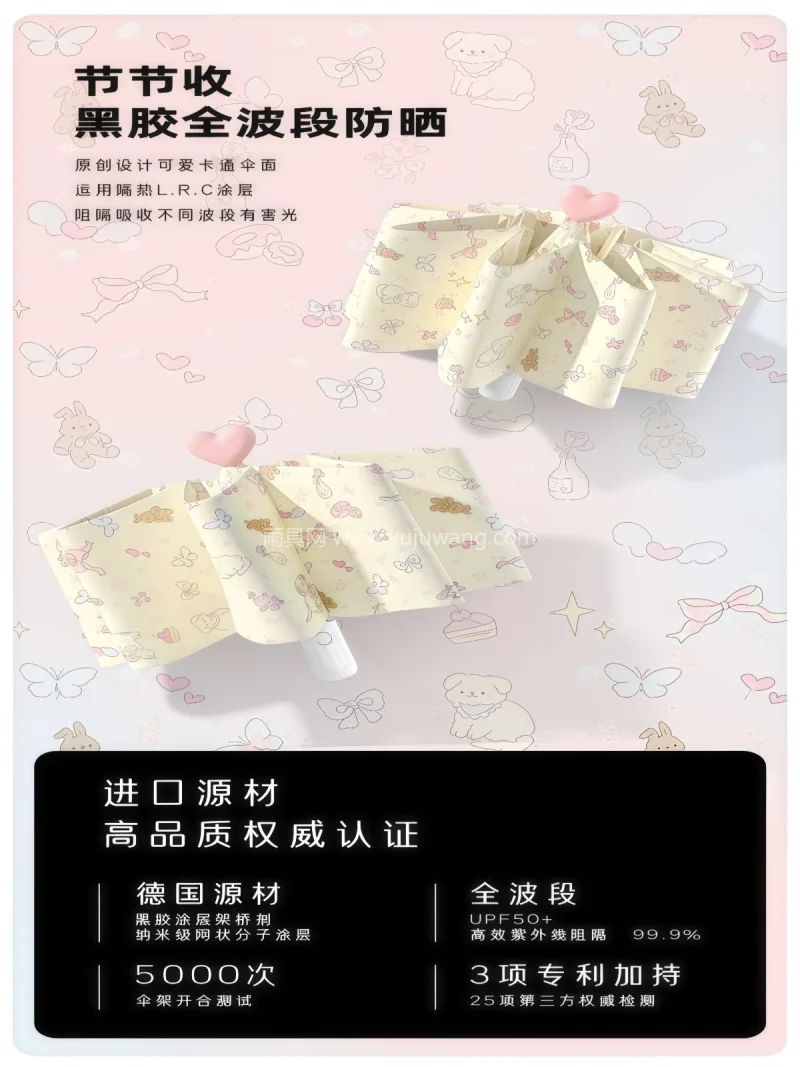 黑胶防晒 · 复合涂层 · 防紫外线 · 武汉源头雨伞供应链服务直供 2026 新 - 详情图