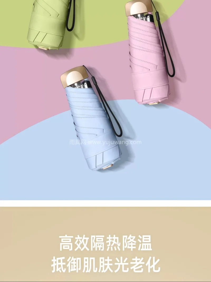 黑胶防晒 · 复合涂层 · 防紫外线 · 武汉源头雨伞供应链服务直供 2026 新 - 详情图