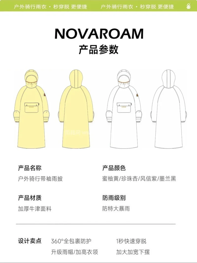 加厚牛津面料 · 360°无惧暴风雨 武汉源头雨具供应链供货人车分离式电动车雨 - 详情图