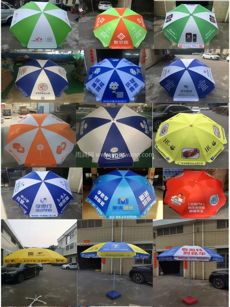 加厚牛津布 · 加粗厚管壁 · 加厚银胶 武汉本地大型雨伞供应链服务直供大太阳伞摆 - 详情图