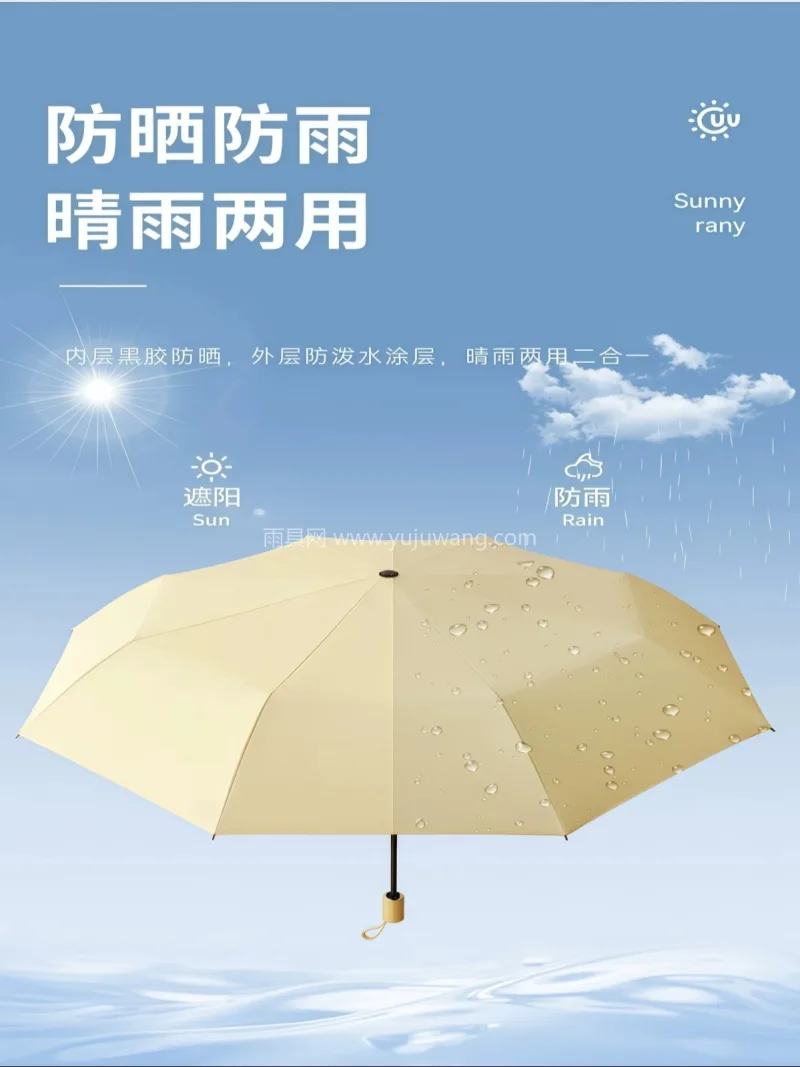 加厚黑胶 · 科技涂层 · 纳米疏水科技 武汉本地雨伞供应链服务直供男女通用全自动 - 详情图