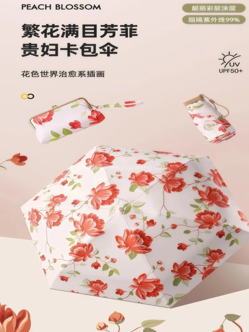 靓丽彩胶涂层 · 高强度合金骨架 · 防 武汉本地雨伞供应链服务直供超轻胶囊雨伞， - 详情图