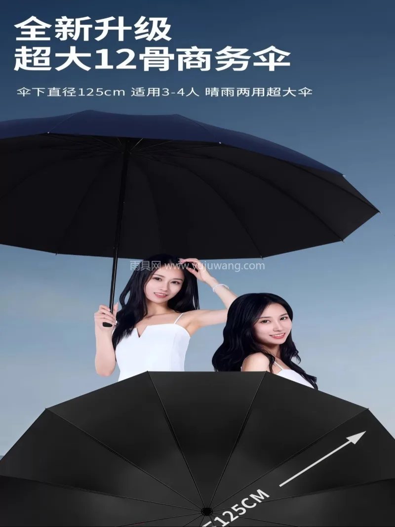 超大伞面 · 加厚伞布 · 纳米疏水 · 武汉本地雨伞供应链服务直供大号雨伞，专为 - 详情图