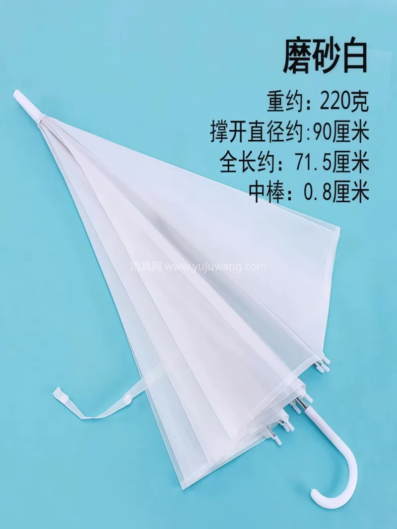 高透 POE 环保材质 · 8 骨玻纤伞 武汉雨具供应链服务商直供透明长柄雨伞，韩 - 详情图