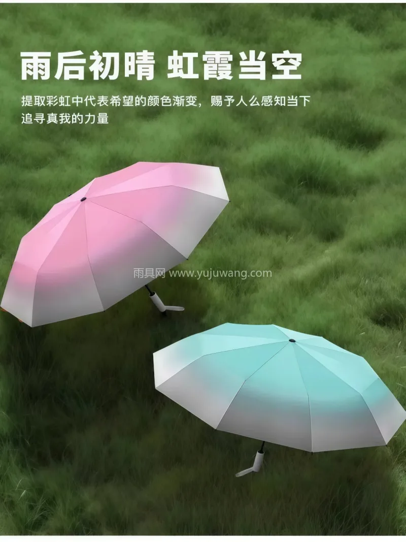 黑胶防晒 · 复合涂层 · 防紫外线 武汉雨具供应链服务商直供全自动晴雨两用伞 - 详情图