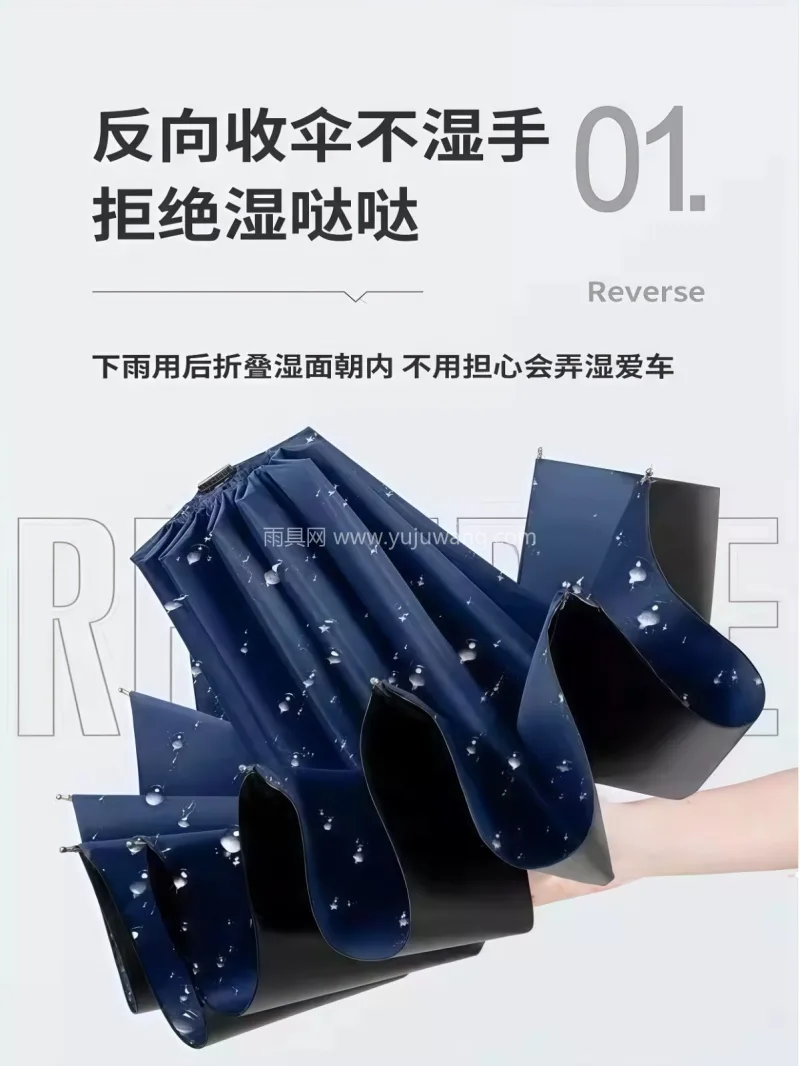 晴雨两用 · 超强抗水 · 黑胶防晒 · 武汉雨具供应链服务商直供双人 12 骨折 - 详情图