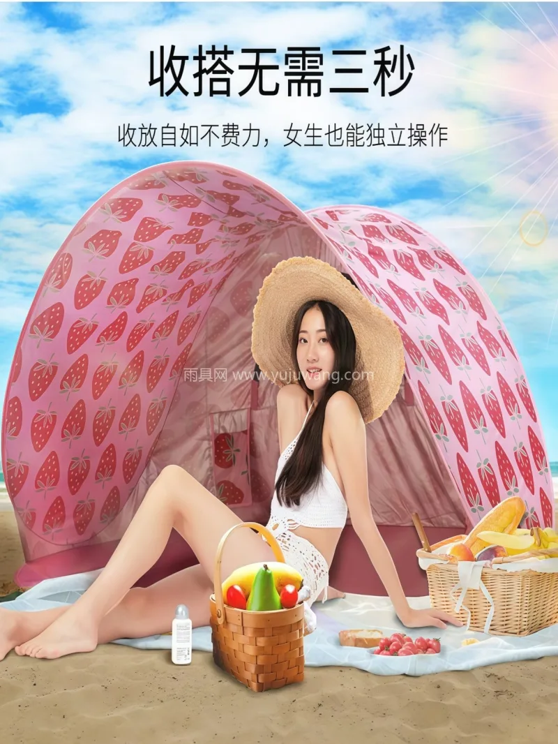 190T防水涤纶布 · 玻璃纤维杆 ·  作为武汉专业大型帐篷厂家，我们推出全自动 - 详情图