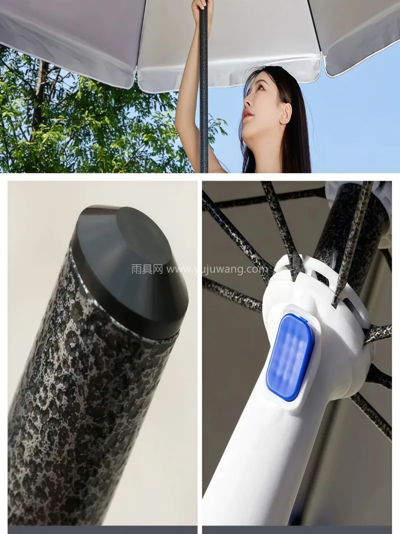 双条16骨双层银胶 · PU银胶涂层 · 作为武汉专业大型雨伞供应链服务，我们推出 - 详情图