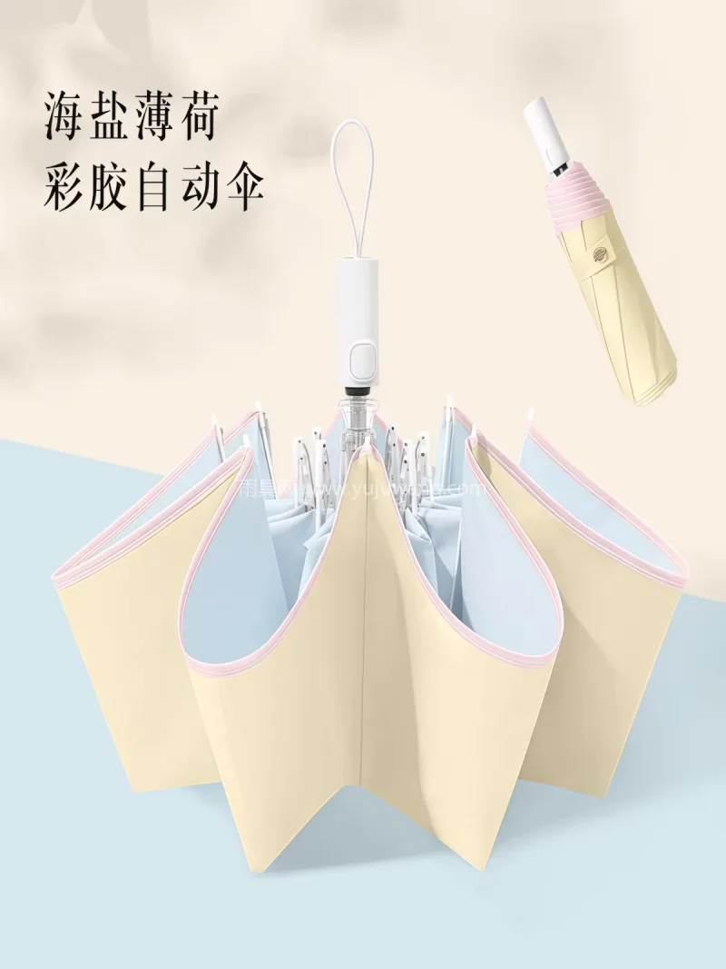 彩胶防晒 · 紫外线阻隔 · 防晒防雨  武汉源头雨伞供应链服务直供防回弹全自动折 - 详情图