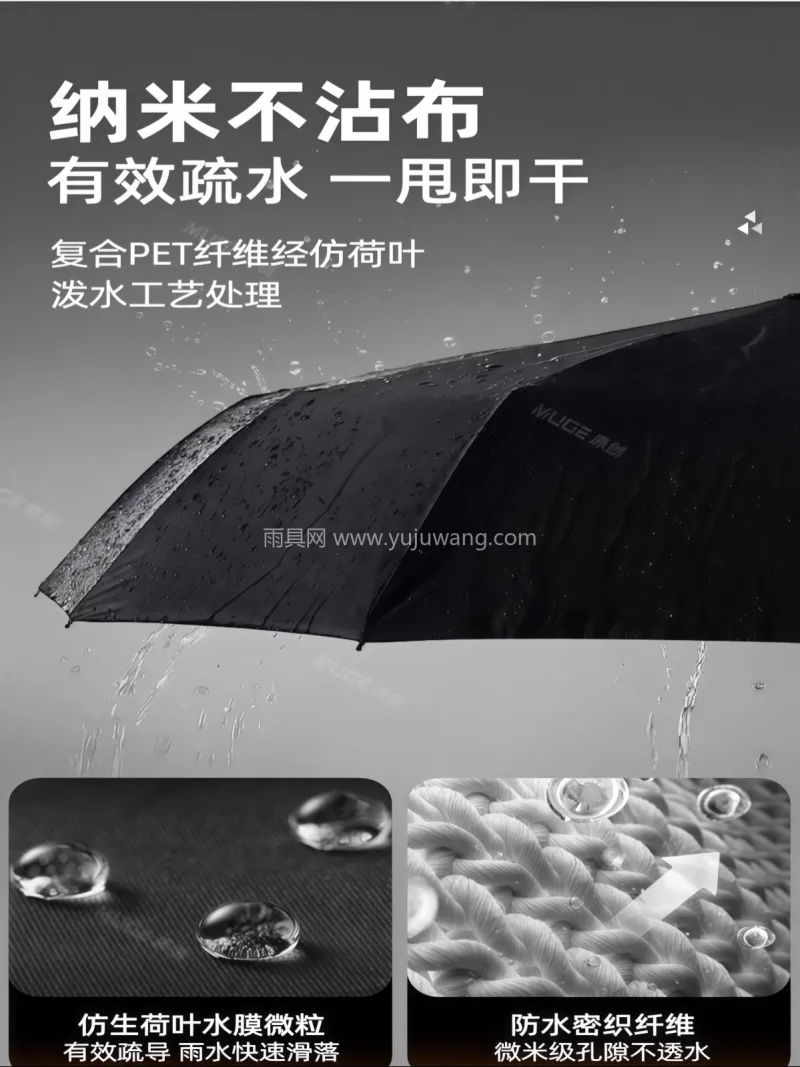 纳米不沾水布 · 航空铝合中棒 · 双龙 武汉源头雨伞供应链服务直供加大加厚加固自 - 详情图