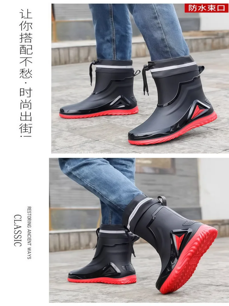 一体成型 · 耐磨防水· 柔软舒适 ·  武汉本地大型雨具供应链供货高档男士新款雨 - 详情图