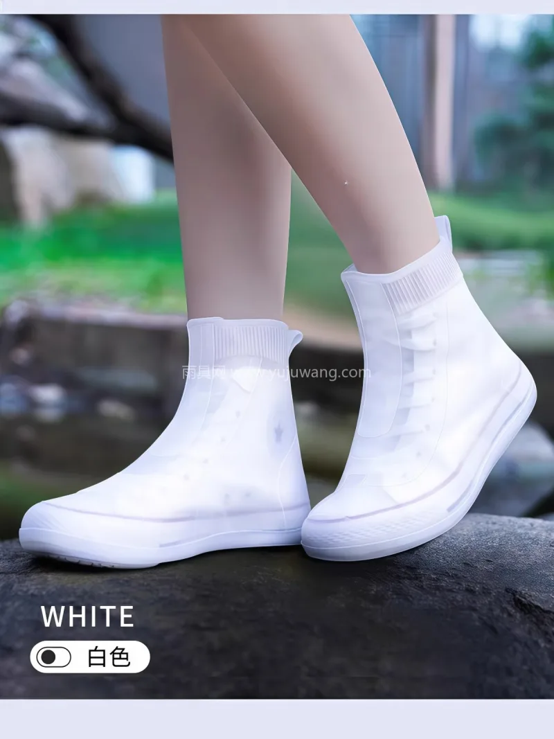 暴雨级防水 · 防滑 · 双层耐磨 ·  武汉大型雨具厂家供应男女及儿童款硅胶雨鞋 - 详情图