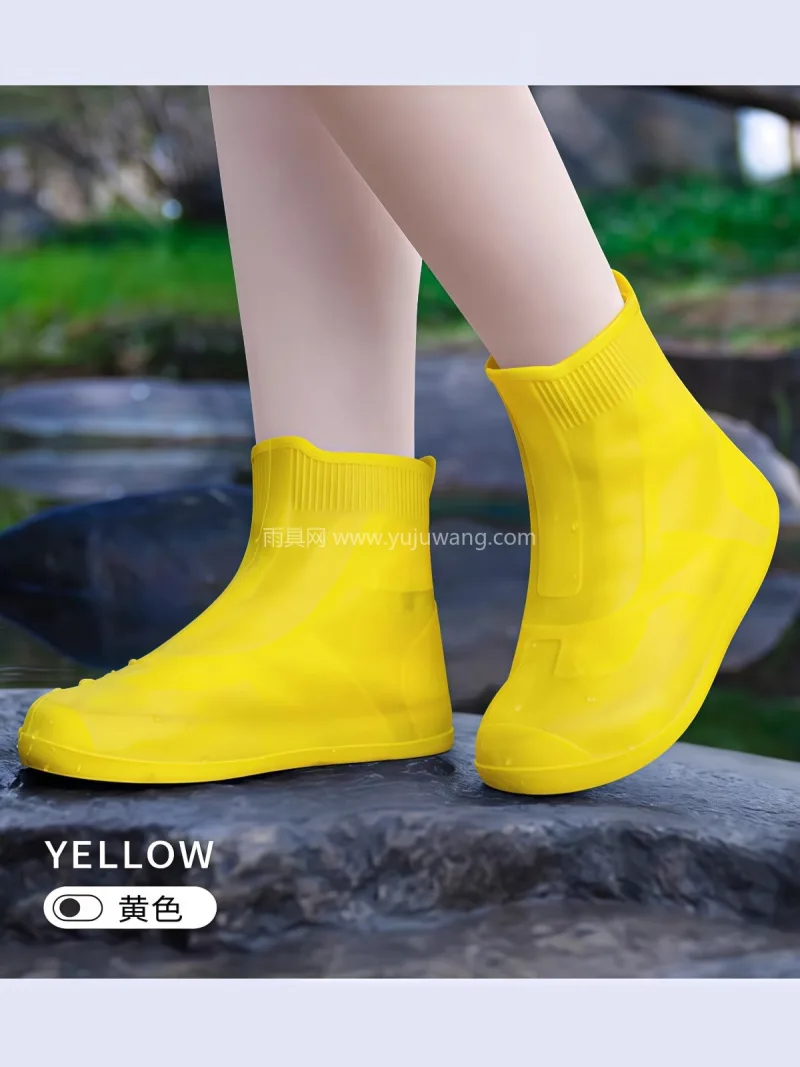 暴雨级防水 · 防滑 · 双层耐磨 ·  武汉大型雨具厂家供应男女及儿童款硅胶雨鞋 - 详情图