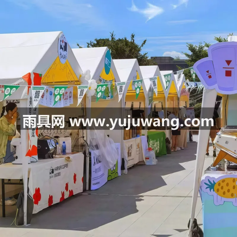 牛津布 · 铁支架 本款网红夜市集市摆摊专用户外遮阳棚，由武汉本土大型