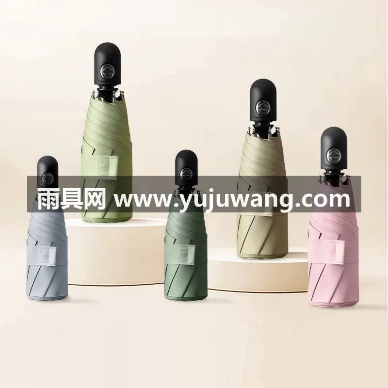 铝合金纤维伞骨 · 荷叶拒水 · 黑胶伞布 武汉大型雨具源头供应链供货全自动五折雨伞，专为女性