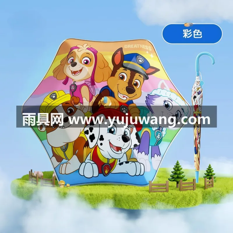 黑胶+玻纤 · 防晒防水 本款儿童晴雨遮阳伞由武汉雨具供应链服务专业生产，采
