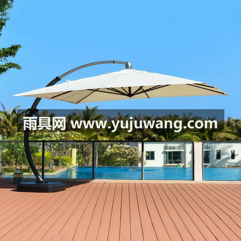 加粗铝合金伞杆 · 高密色织涤纶布 · 8-9根加粗铝合金/镀锌钢骨架 武汉雨具供应链服务商直供高品质户外太阳伞，涵盖罗马