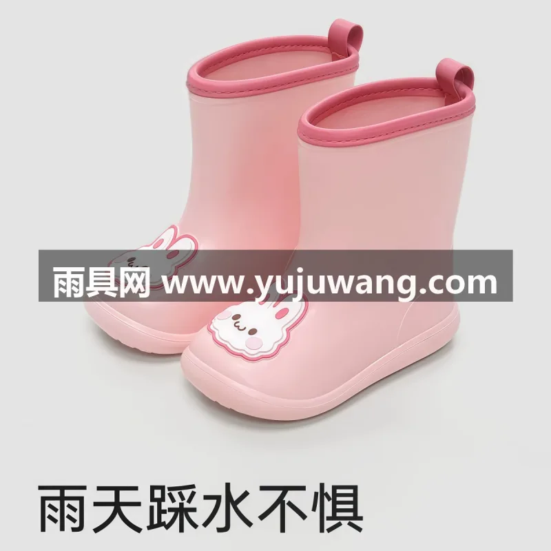 EVA材质 · 加深防滑纹理 武汉大型雨具供应链供货女童儿童雨靴，可爱颜值适配幼
