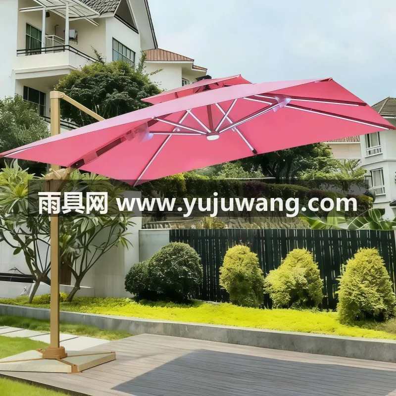 加粗阳极氧化铝合金伞杆 · 全铝合金伞骨 · 伞面高密度涤纶布 武汉本地大型雨伞供应链服务直供户外彩色定制罗马伞，