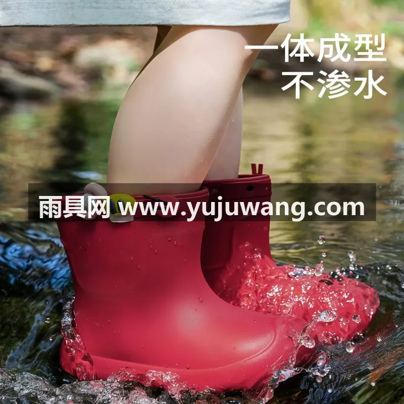 一体成型，不渗水 · 加深防滑底纹 · EVA防水 武汉大型雨具供应链供货 2026 新款女童专用雨鞋